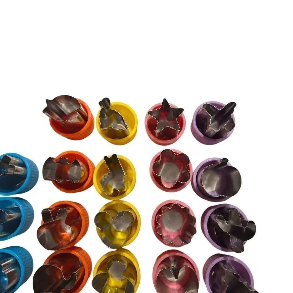 Mini Cookie Cutters Set, Including 29 pcs Mini Fruit Cookie Stamps Mold, Cartoon
